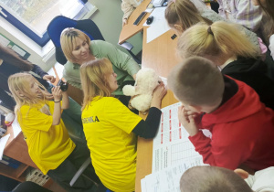 przedszkolaki z wizytą w szkole